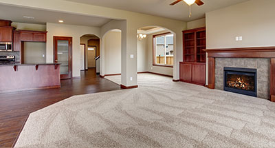 a carpet with areas cleaned to show the difference between a clean and dirty carpet